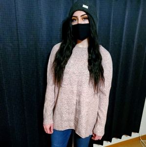 Express Pink Heathered Over Sized Sweater